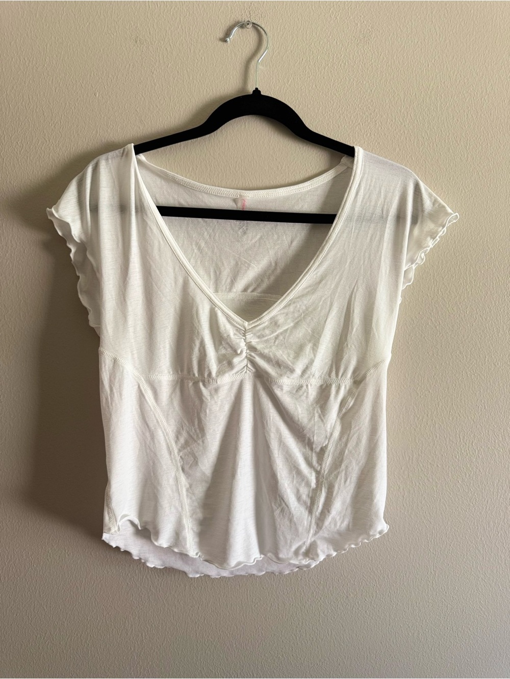 Free People Movement White Block Me Tee size large